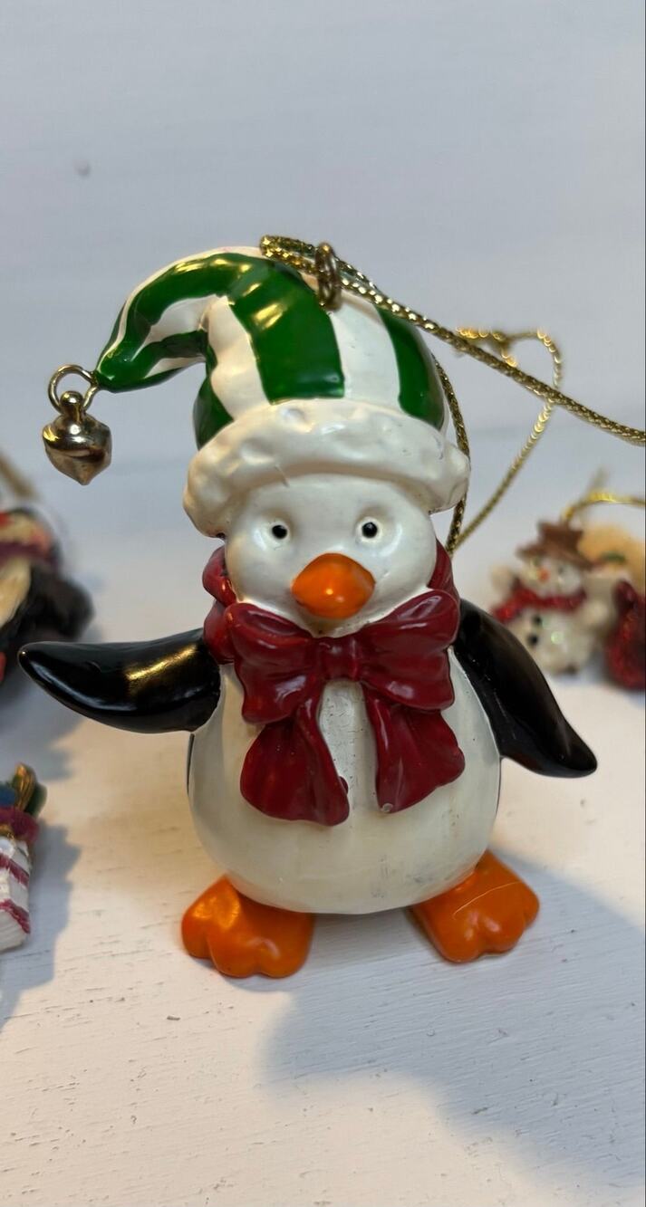 Lenox Penguin Christmas Ornament with Candy Cane and Top Hat